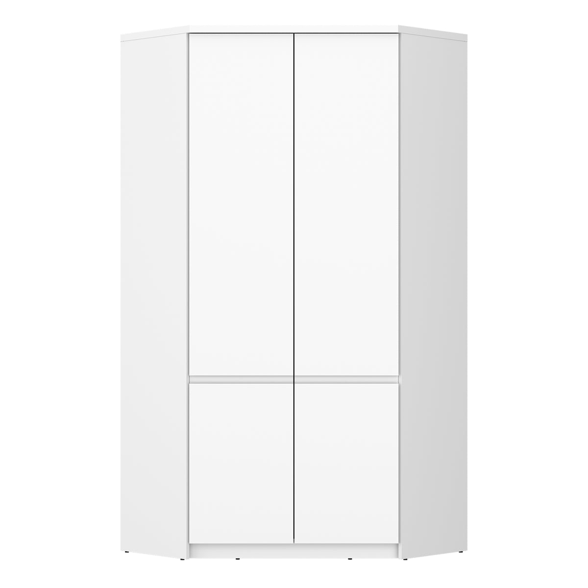 Fribo Corner Wardrobe 2 Door in Alpine White