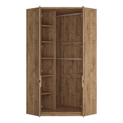 Fribo Corner Wardrobe 2 Door in Golden Ribbeck Oak