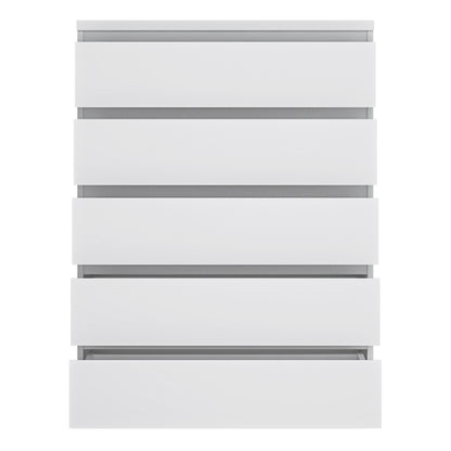 Fribo Chest Of 5 Drawers in Alpine White