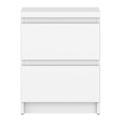 Fribo Bedside Cabinet 2 Drawer in Alpine White