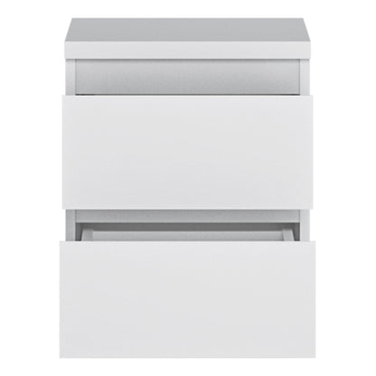 Fribo Bedside Cabinet 2 Drawer in Alpine White