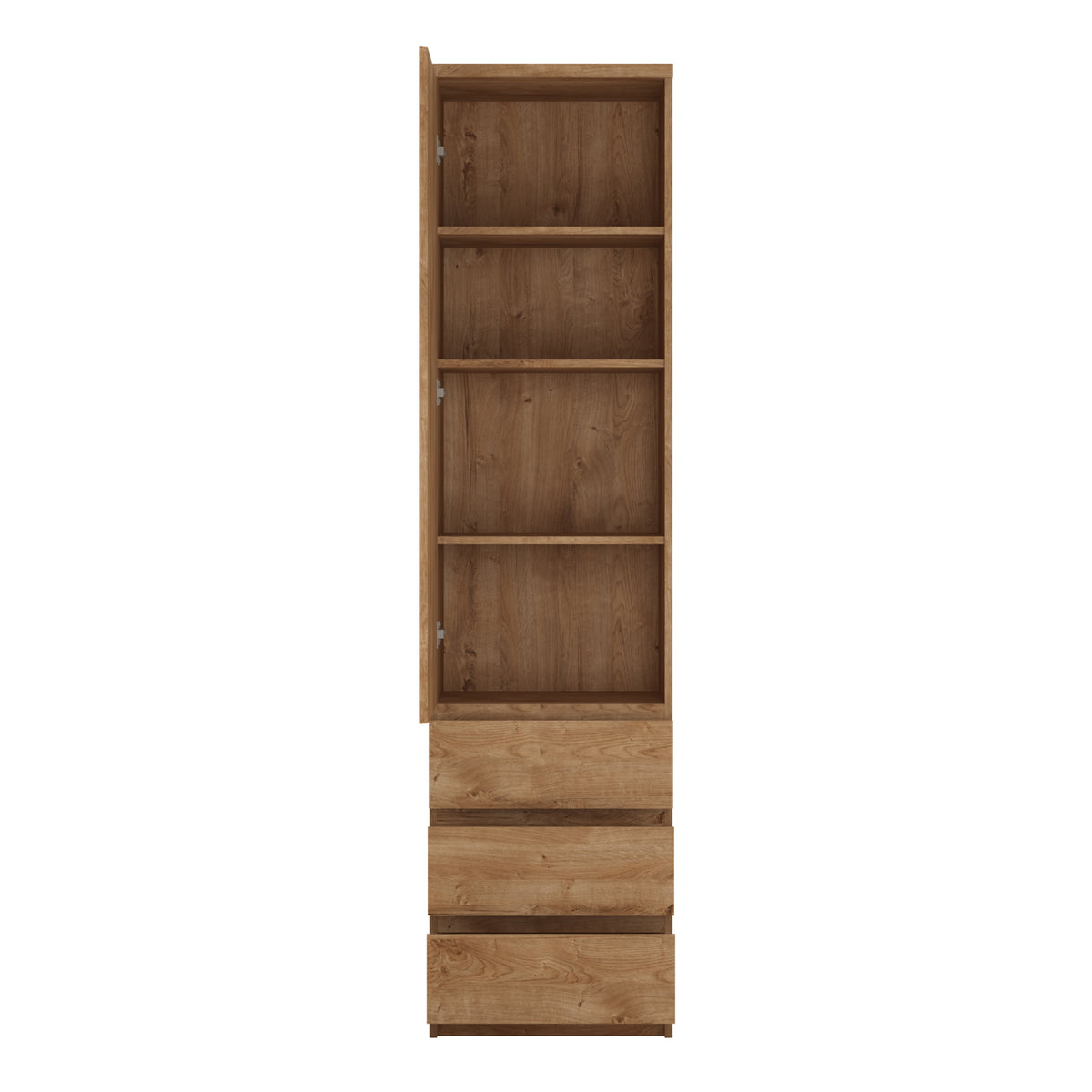 Fribo Tall Cupboard with 3 Drawers in Oak