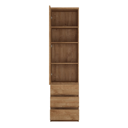 Fribo Tall Cupboard with 3 Drawers in Oak