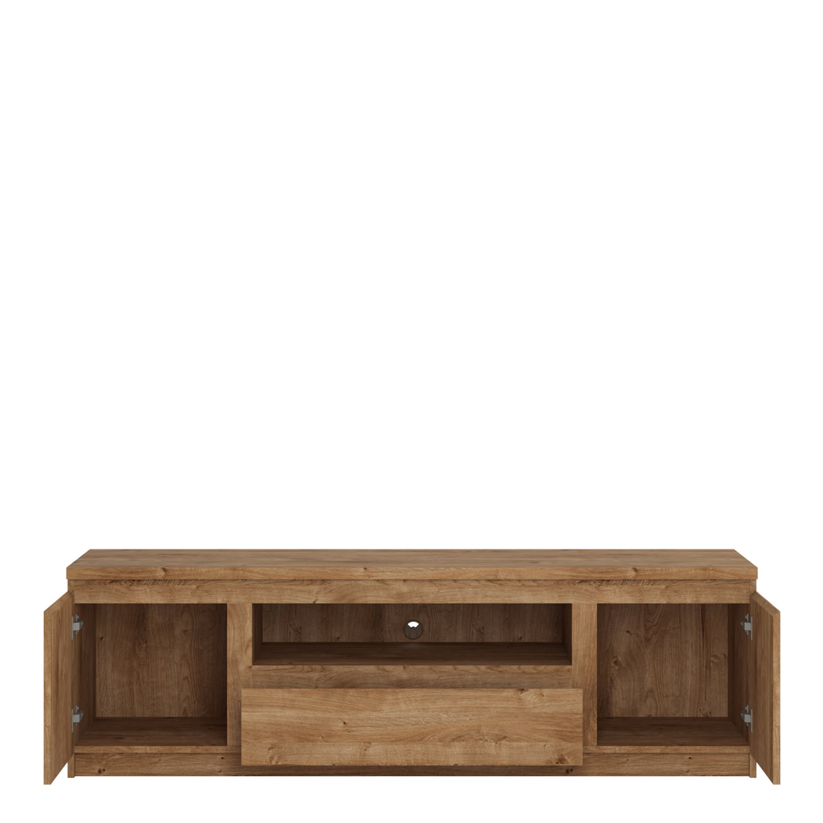 Fribo 166cm Wide TV Cabinet with 2 Doors and Drawer in Oak