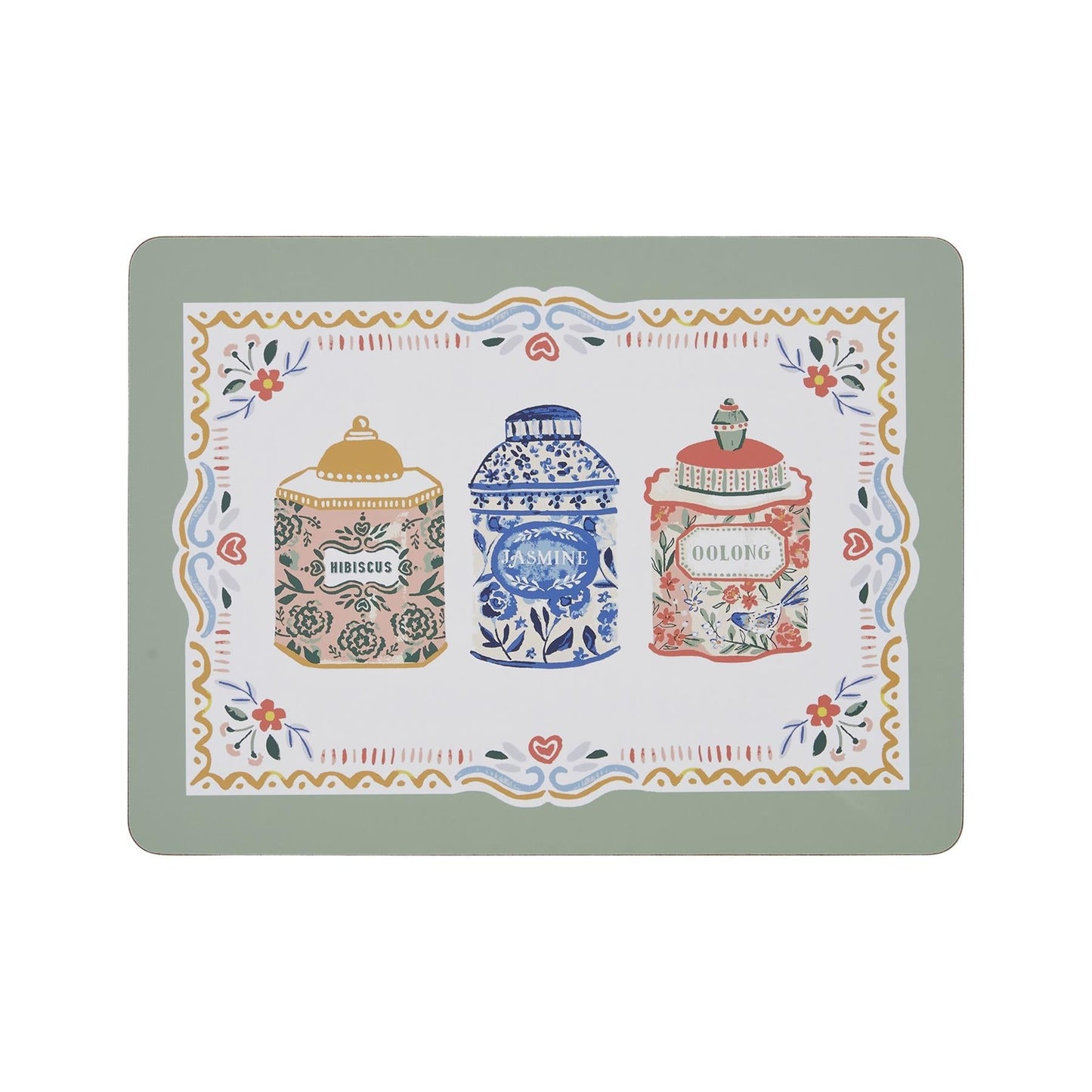 Tea Tins Placemat 4 Pack