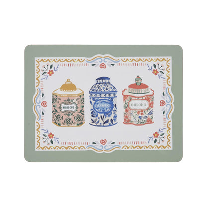 Tea Tins Placemat 4 Pack