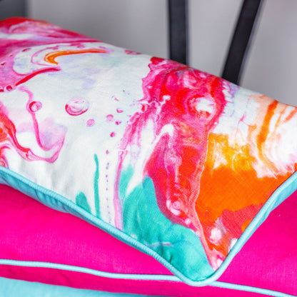Cardinal Marbles Cushion in Cerise 50 x 30cm
