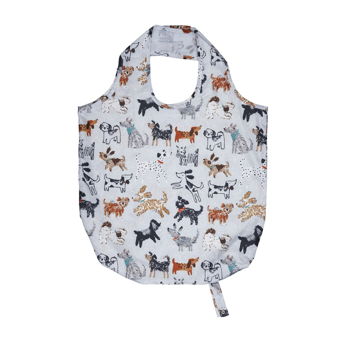 Dog Days Foldable Tote Bag Medium in Grey