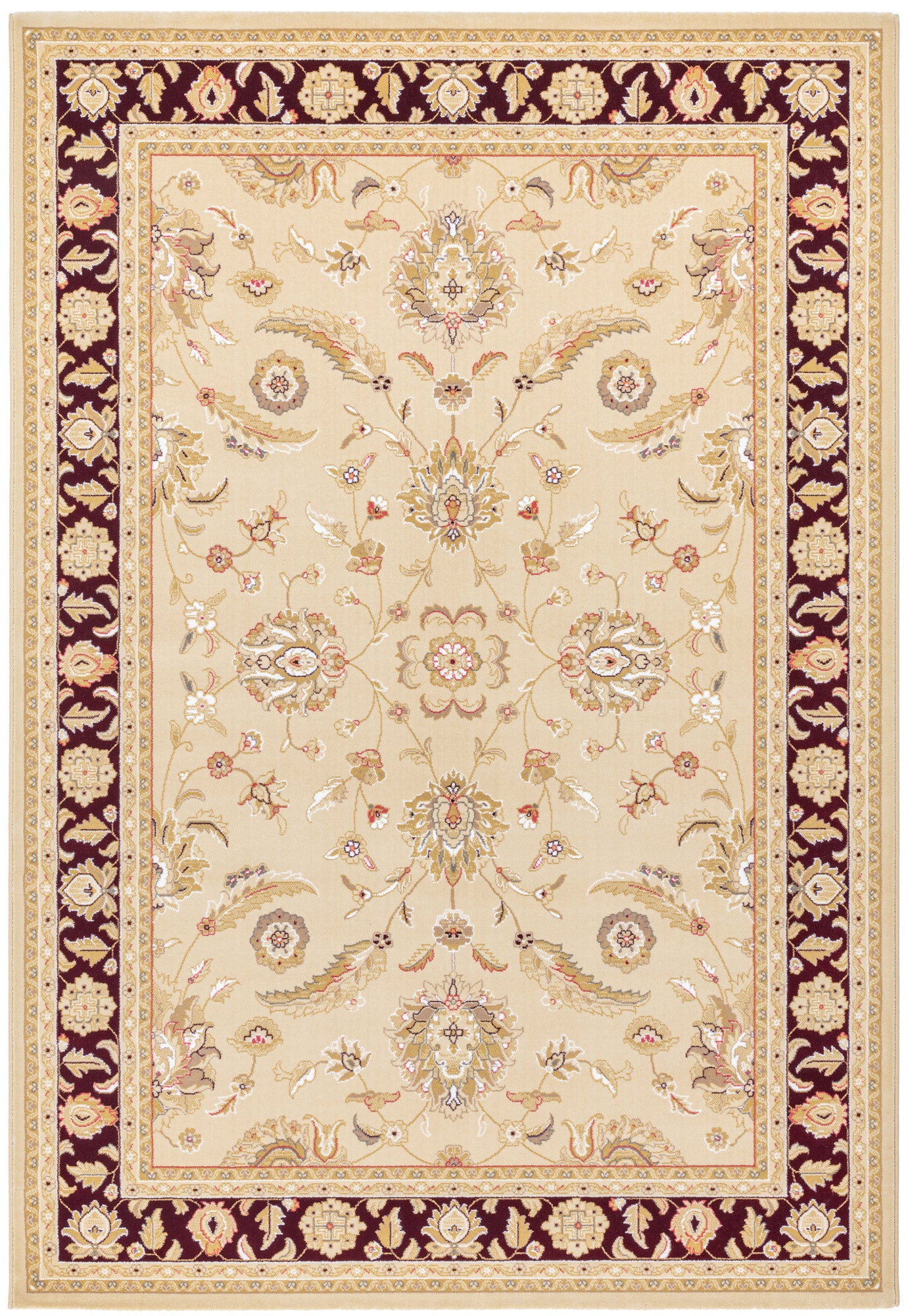 Noble Art heatset wilton in Ivory/red
