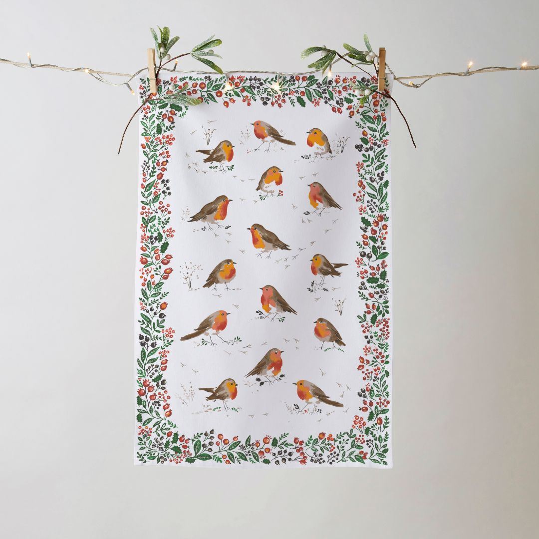Robins & Berry Border Recycled Blend Cotton Tea Towel