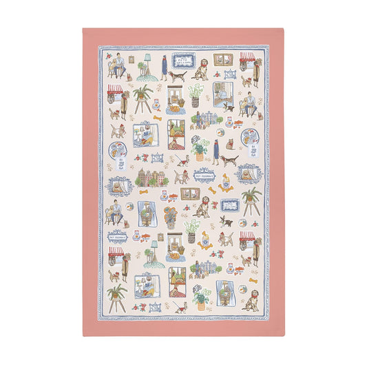 Pets In the City Cotton Tea Towel