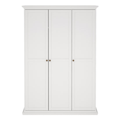 Paris Wardrobe with 3 Doors in White