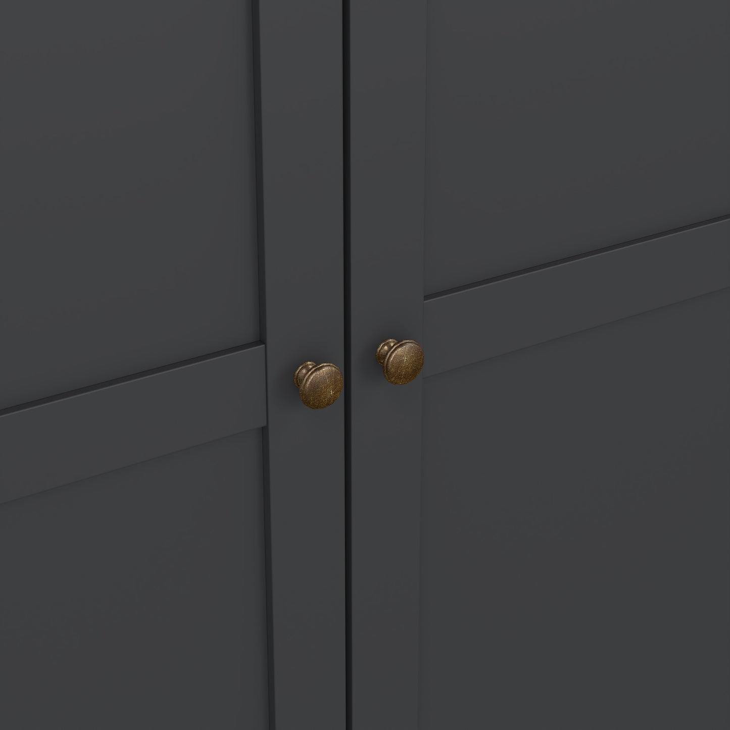 Paris Wardrobe with 3 Doors in Matt Grey