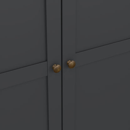 Paris Wardrobe with 3 Doors in Matt Grey