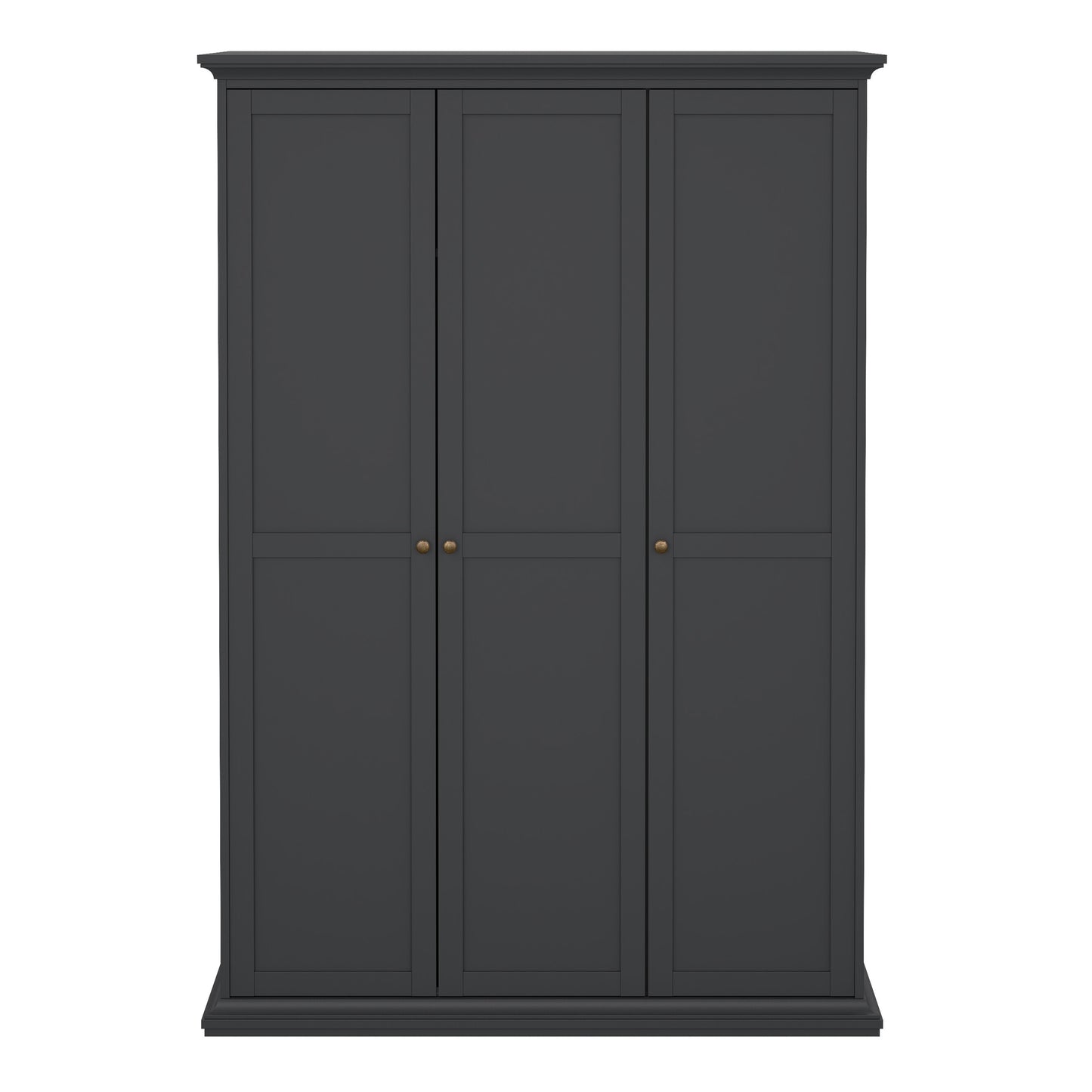 Paris Wardrobe with 3 Doors in Matt Grey