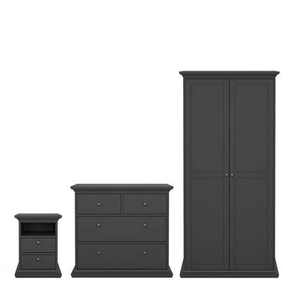Paris Bedroom Package in Matt Grey