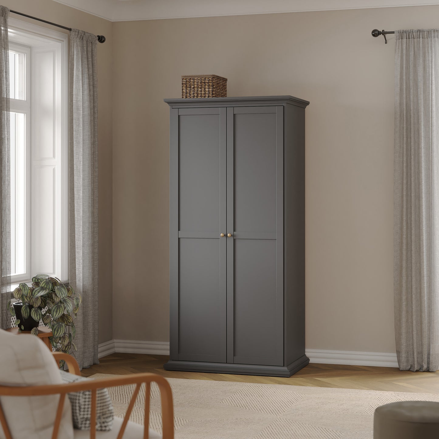 Paris Bedroom Package in Matt Grey