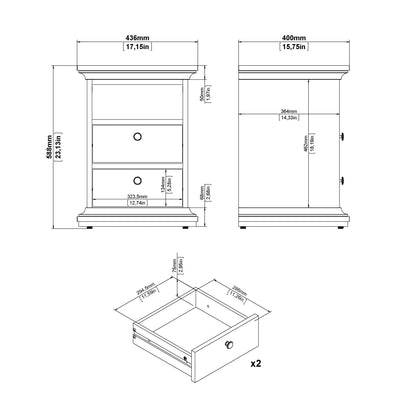 Paris Bedroom Package in Matt Grey