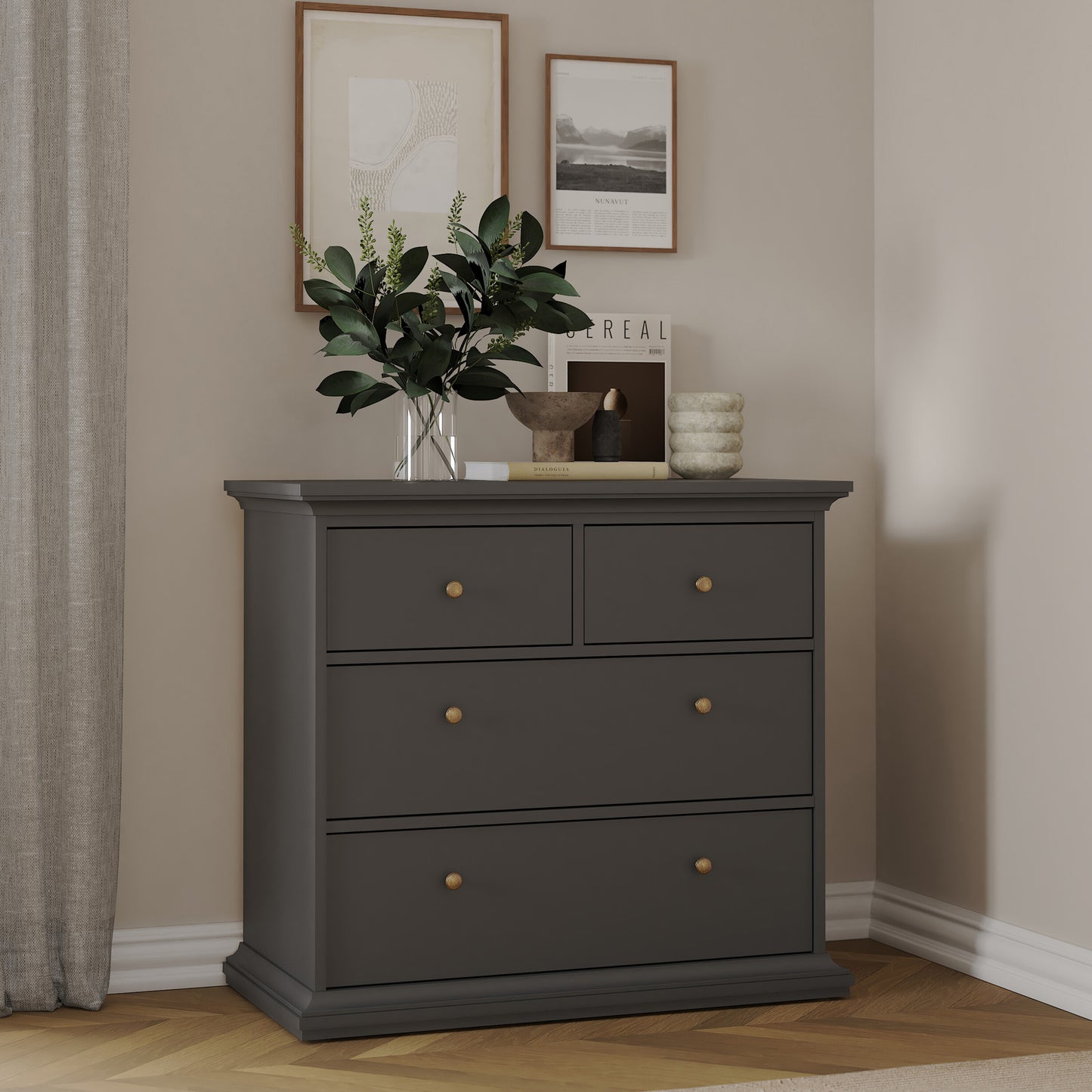Paris Bedroom Package in Matt Grey