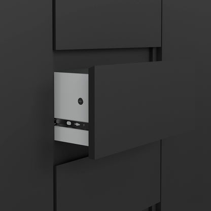 Naia Sideboard 4 Drawers 2 Doors in Black Matt