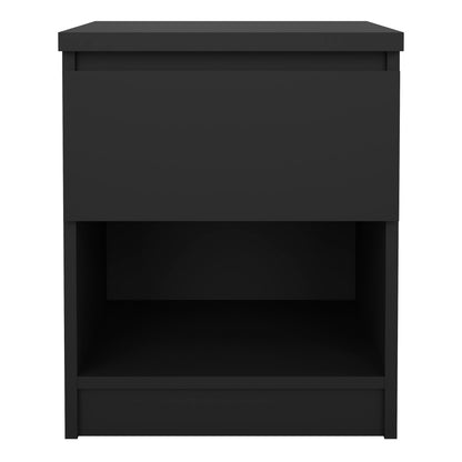 Naia Bedside 1 Drawer 1 Shelf in Black Matt