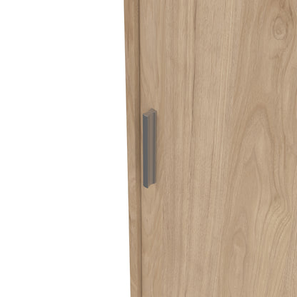 Naia Wardrobe with 2 Sliding Doors 1 Door 3 Drawers in Jackson Hickory Oak
