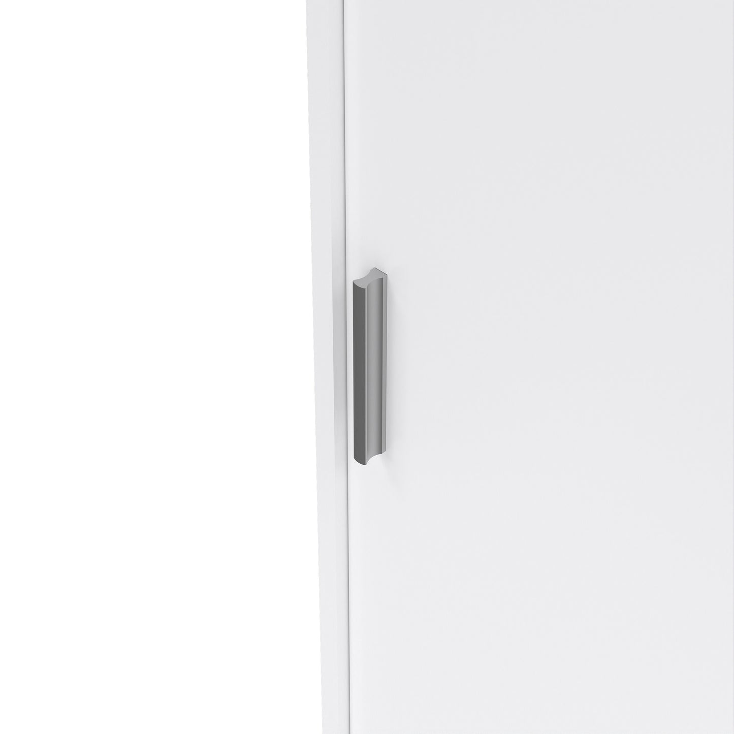 Naia Wardrobe with 2 Sliding Doors 1 Door 3 Drawers in White High Gloss