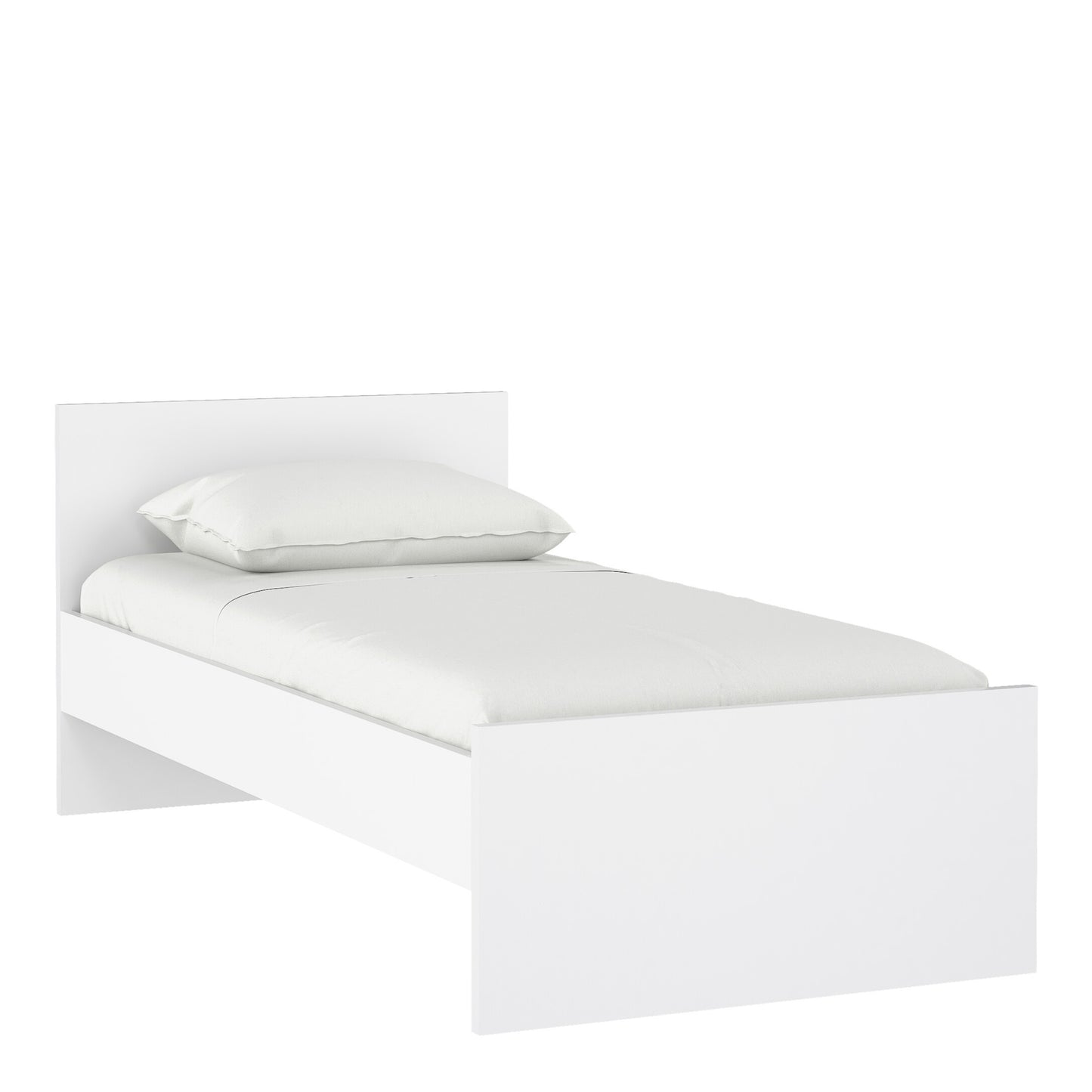 Naia Single Bed in White High Gloss
