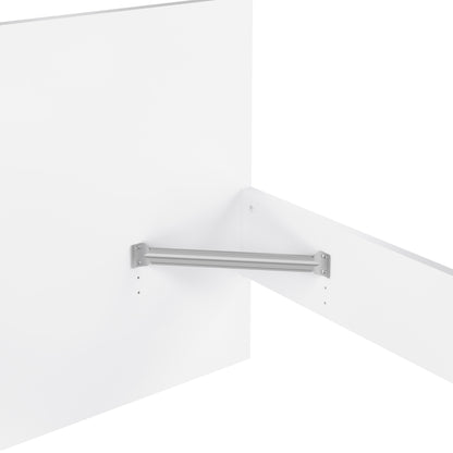 Naia Single Bed in White High Gloss