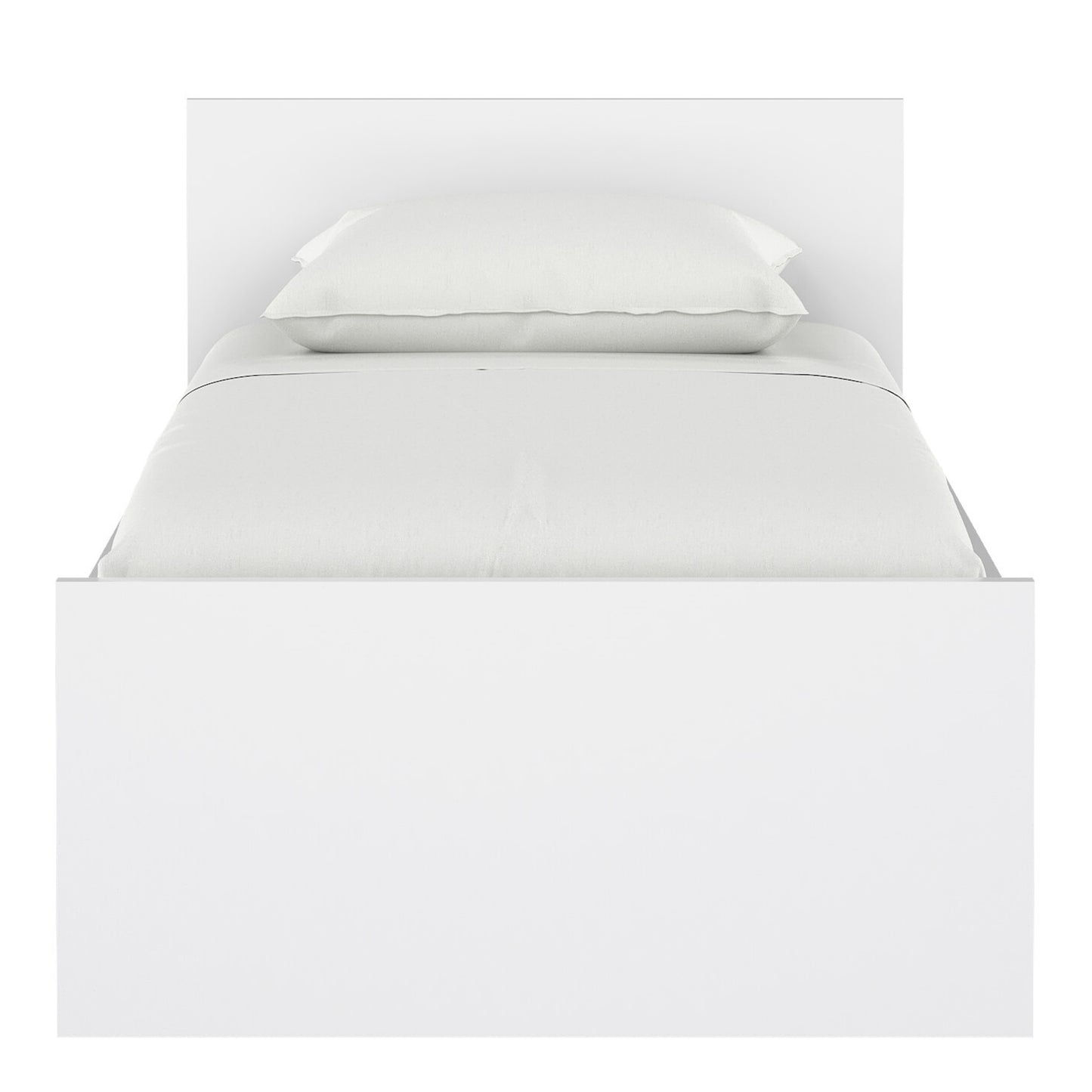 Naia Single Bed in White High Gloss
