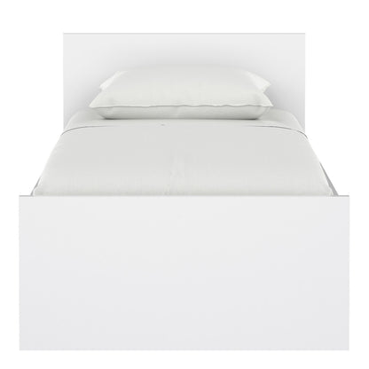 Naia Single Bed in White High Gloss
