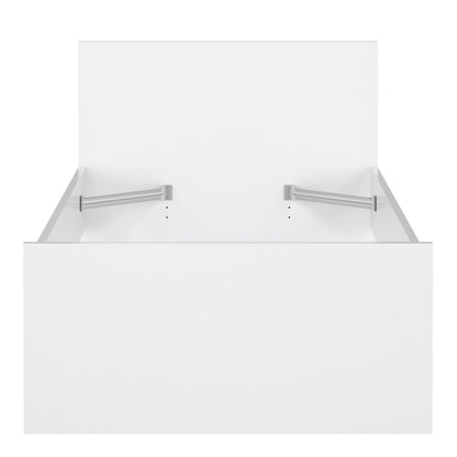 Naia Single Bed in White High Gloss