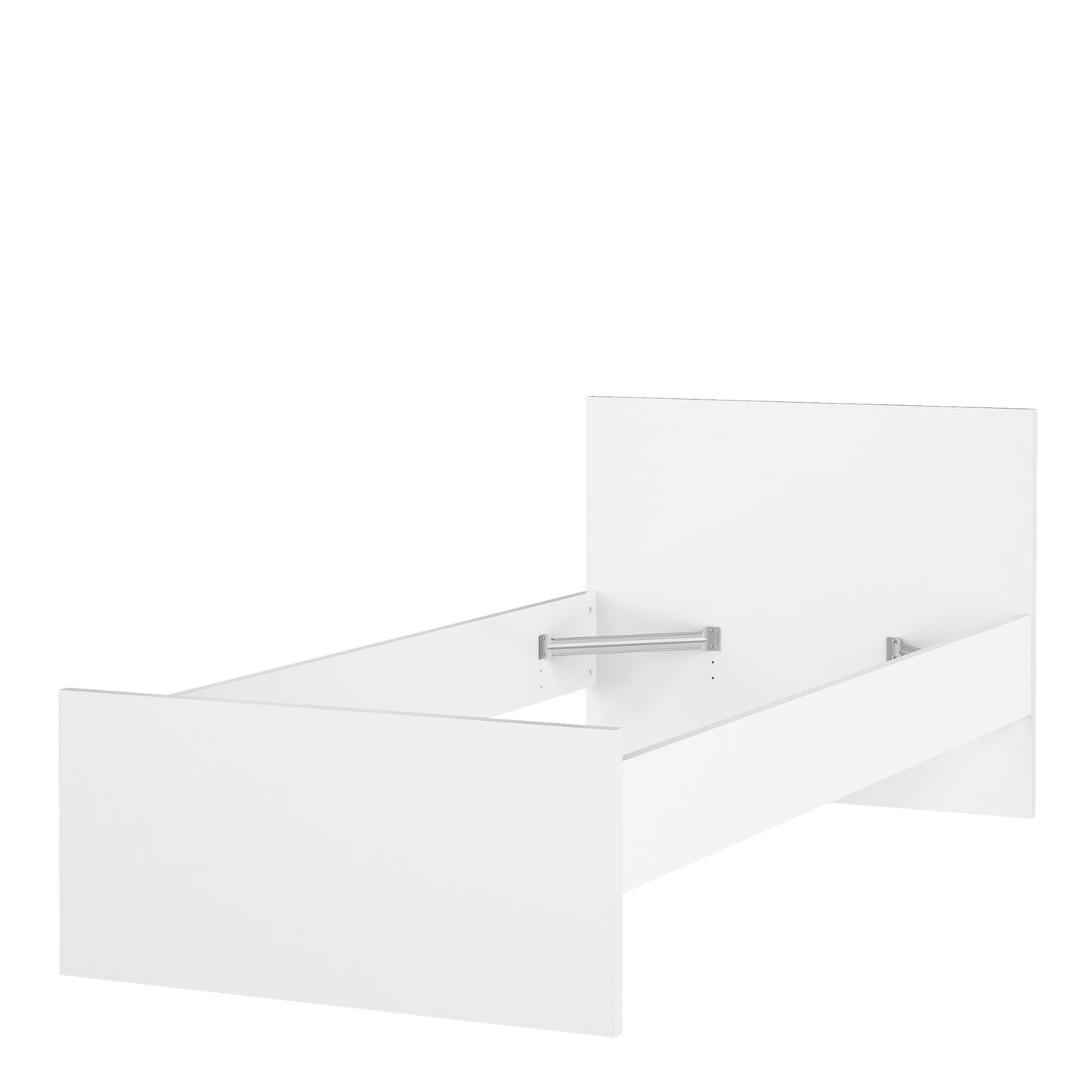 Naia Single Bed in White High Gloss
