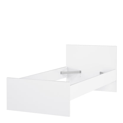 Naia Single Bed in White High Gloss