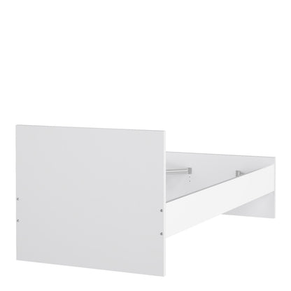 Naia Single Bed in White High Gloss