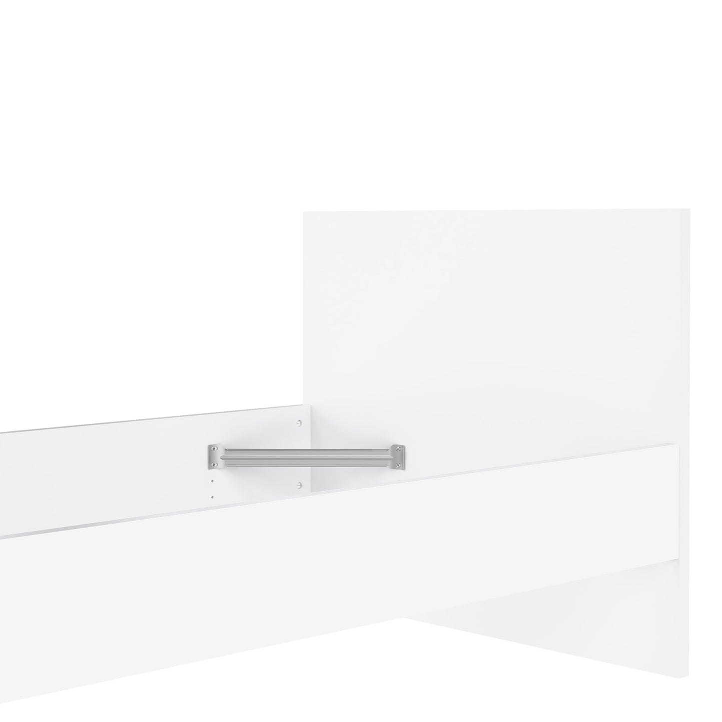 Naia Single Bed in White High Gloss