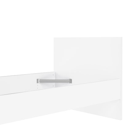 Naia Single Bed in White High Gloss
