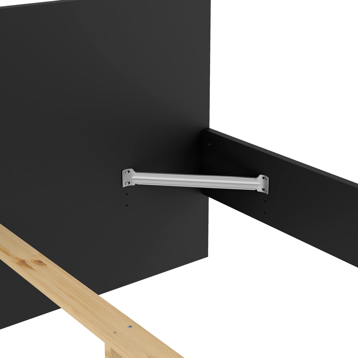 Naia Double Bed in Black Matt