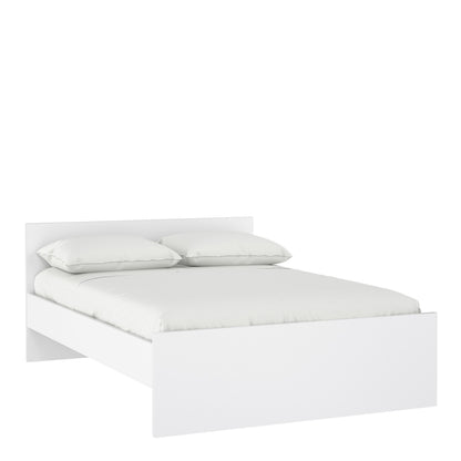 Naia Double Bed in White High Gloss