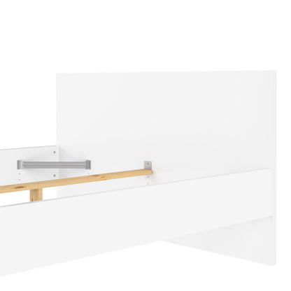 Naia Double Bed in White High Gloss