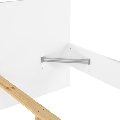 Naia Double Bed in White High Gloss