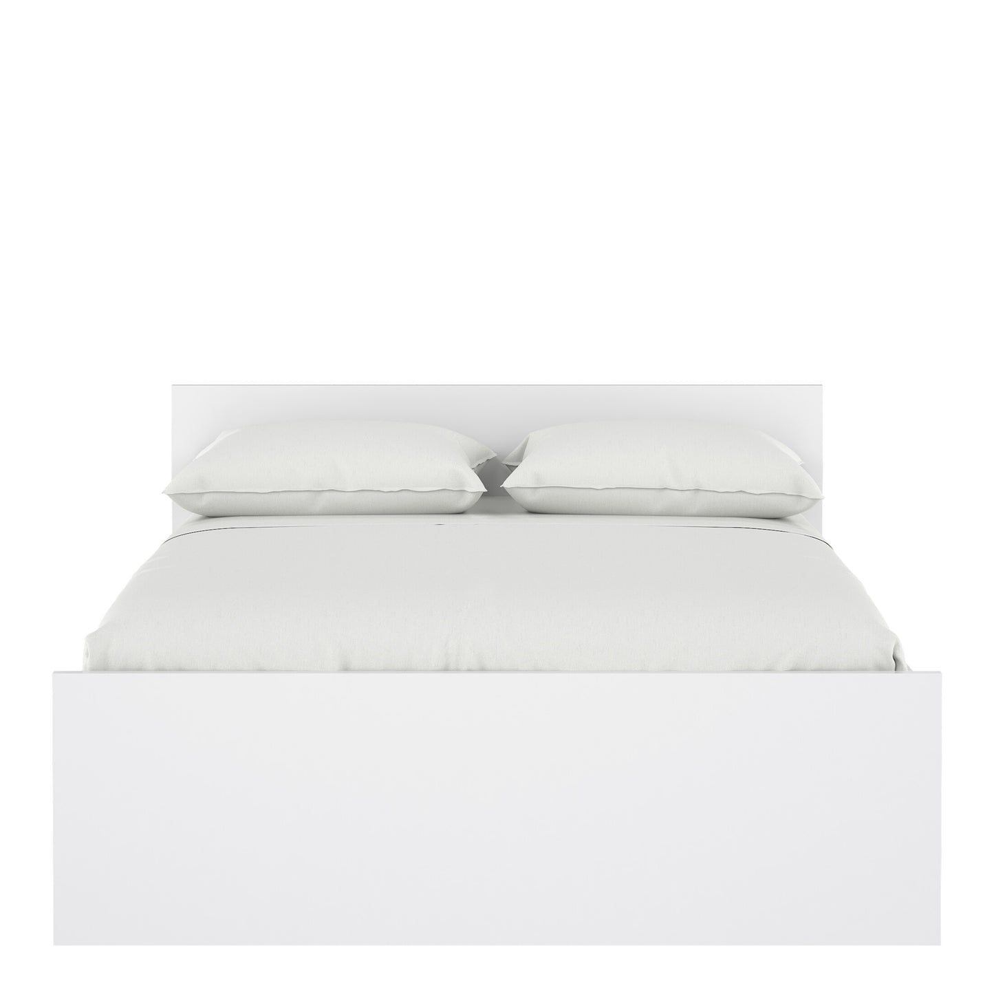 Naia Double Bed in White High Gloss