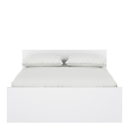Naia Double Bed in White High Gloss