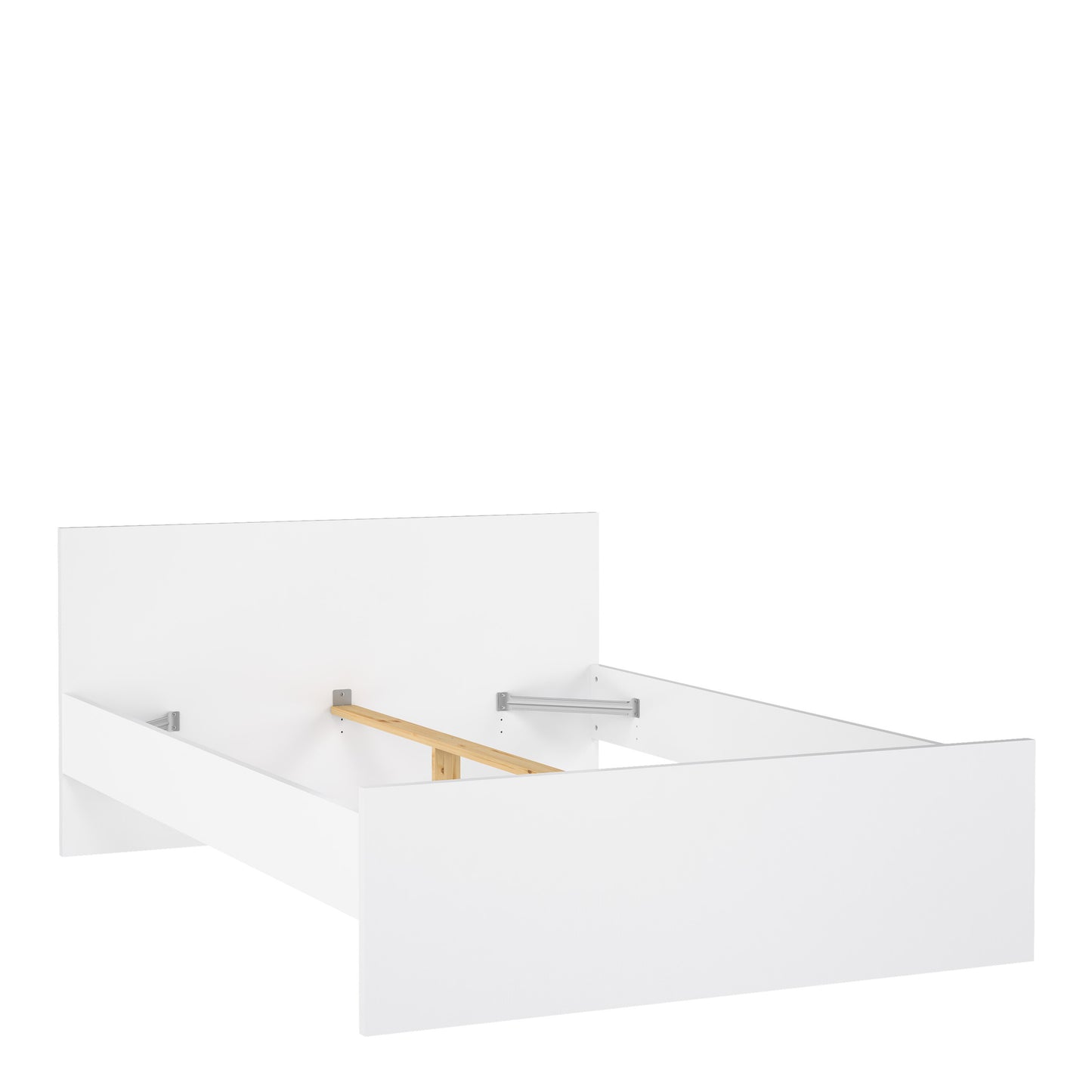 Naia Double Bed in White High Gloss
