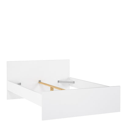 Naia Double Bed in White High Gloss