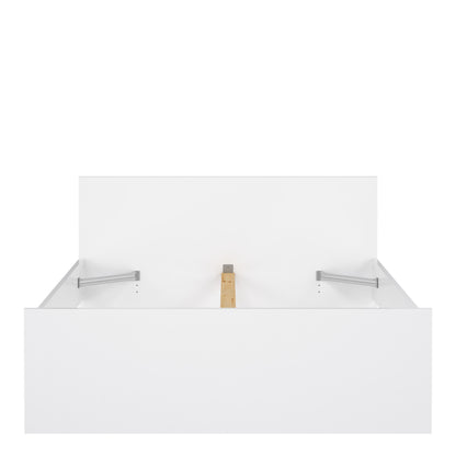 Naia Double Bed in White High Gloss