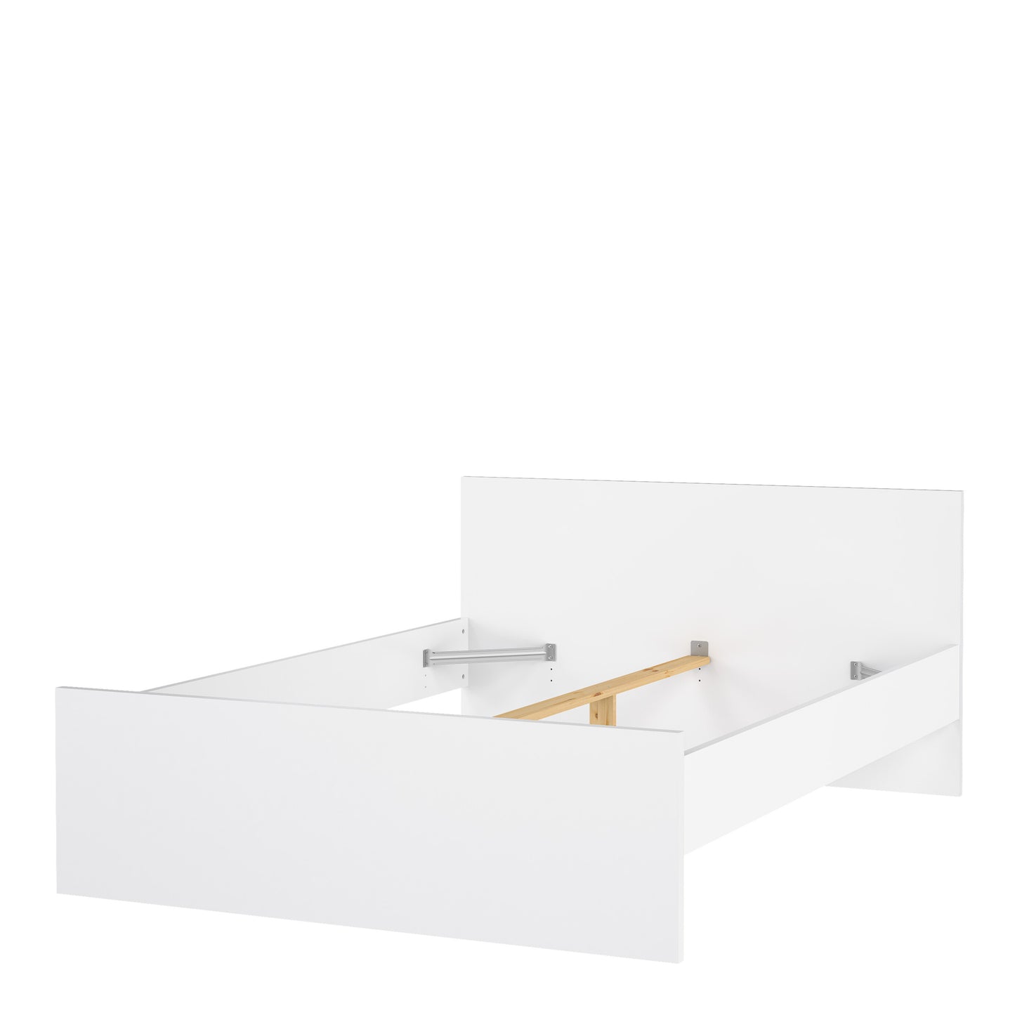 Naia Double Bed in White High Gloss