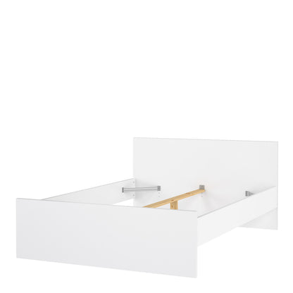 Naia Double Bed in White High Gloss