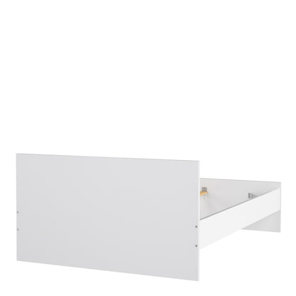 Naia Double Bed in White High Gloss