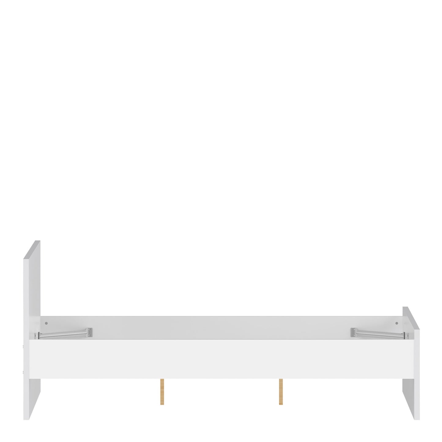 Naia Double Bed in White High Gloss